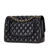 シャネル マトラッセ ココマーク Wフラップ チェーン ショルダーバッグ ハンドバッグ ブラック ラムスキン レディース CHANEL 【中古】
